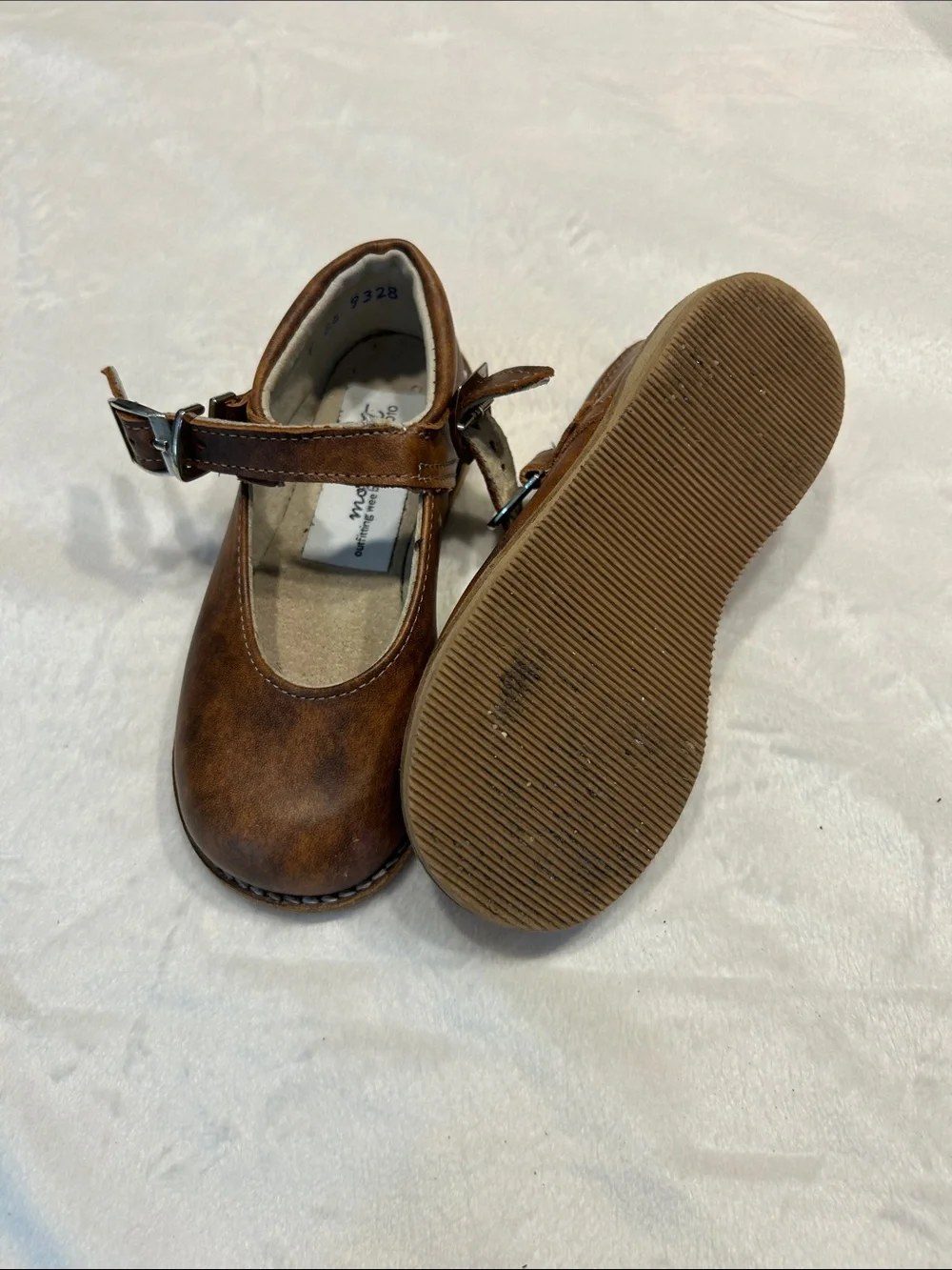 Mon Petite Saddle Leather Mary Janes